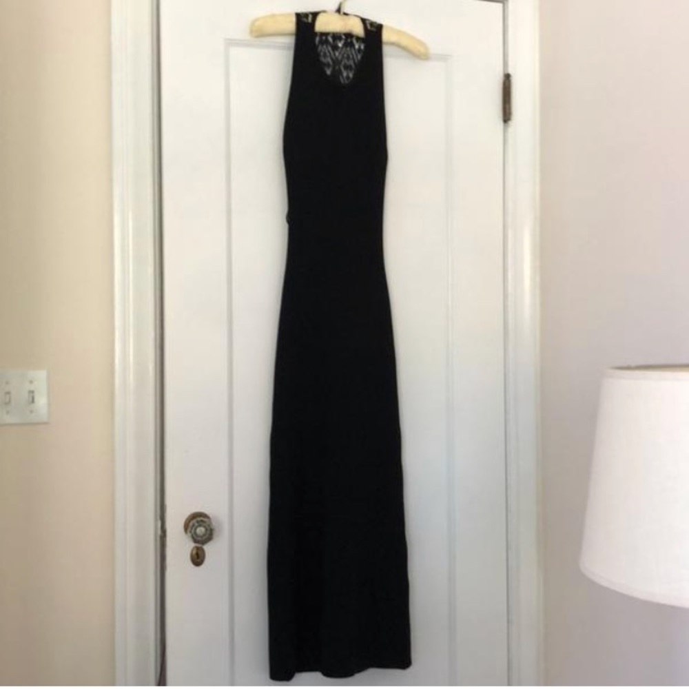 Halston heritage knit dress with lace back